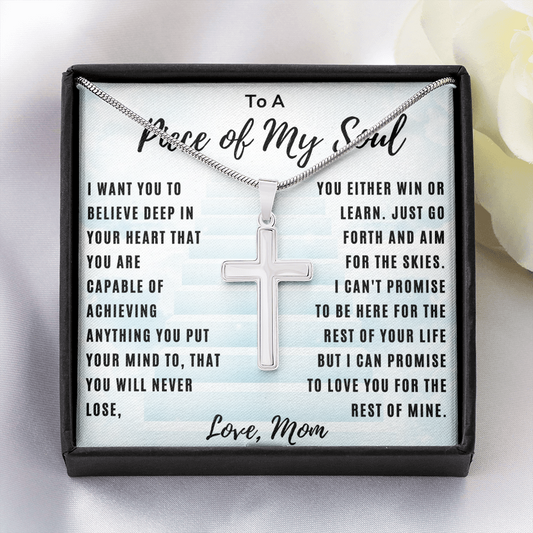 Daughter or Son - Piece of My Soul - Cross Necklace (d.009.ac)
