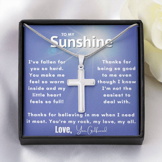 To My Sunshine, My Rock, My Love, My All - Cross Necklace