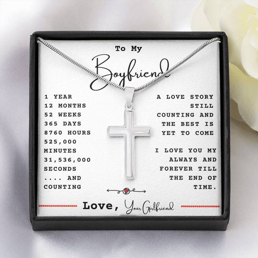Boyfriend 1st Anniversary - A Love Story Still Counting - Necklace Gift