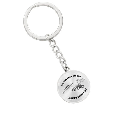 New Driver Keychain Pendant | Happy Sweet 16 gift for Daughter | 16th Birthday Gift for Daughter | Keychain Pendant for Daughter | Parent to Daughter