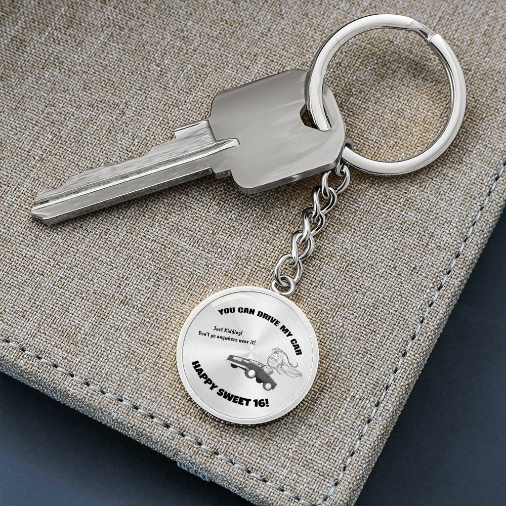 New Driver Keychain Pendant | Happy Sweet 16 gift for Daughter | 16th Birthday Gift for Daughter | Keychain Pendant for Daughter | Parent to Daughter