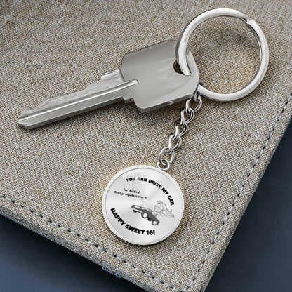 New Driver Keychain Pendant | Happy Sweet 16 gift for Daughter | 16th Birthday Gift for Daughter | Keychain Pendant for Daughter | Parent to Daughter