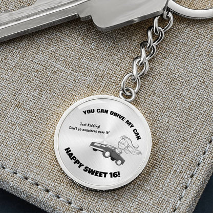 New Driver Keychain Pendant | Happy Sweet 16 gift for Daughter | 16th Birthday Gift for Daughter | Keychain Pendant for Daughter | Parent to Daughter