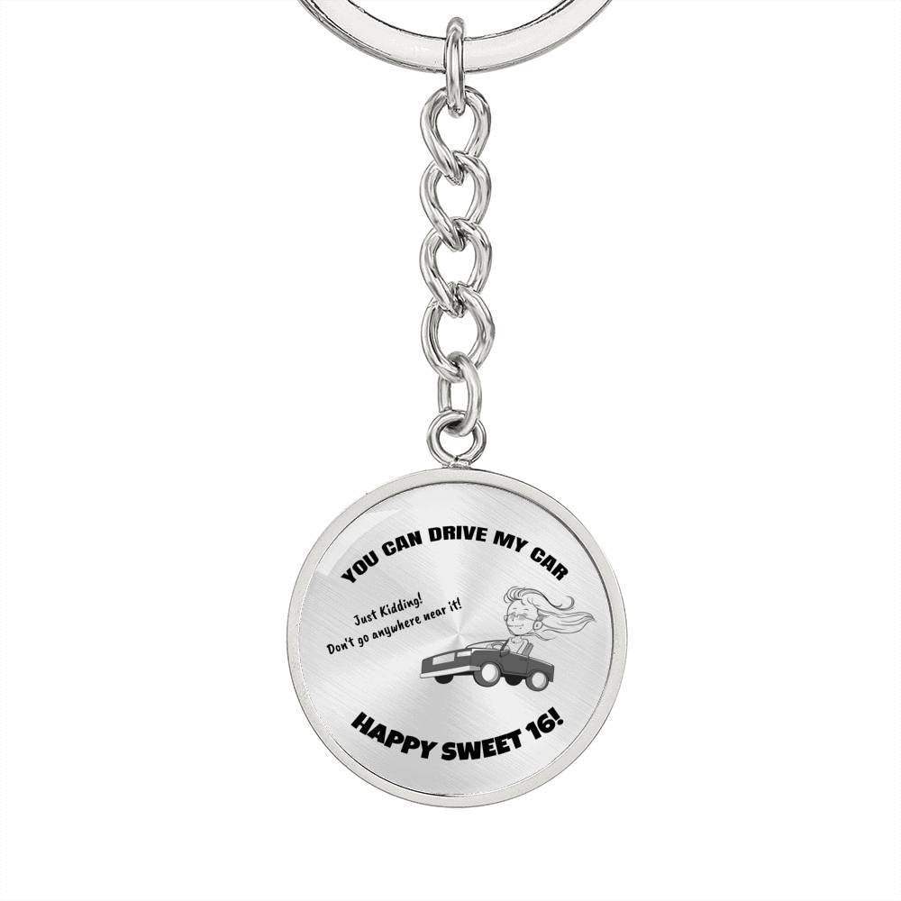 New Driver Keychain Pendant | Happy Sweet 16 gift for Daughter | 16th Birthday Gift for Daughter | Keychain Pendant for Daughter | Parent to Daughter