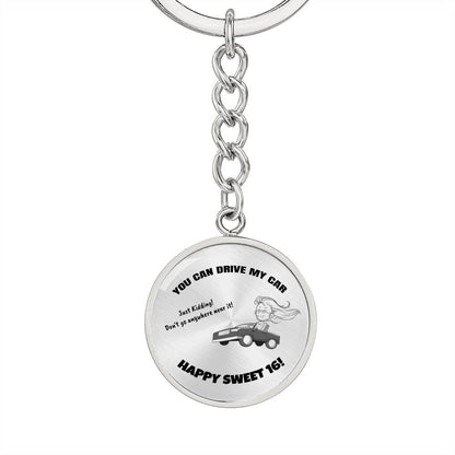 New Driver Keychain Pendant | Happy Sweet 16 gift for Daughter | 16th Birthday Gift for Daughter | Keychain Pendant for Daughter | Parent to Daughter