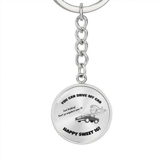 New Driver Keychain Pendant | Happy Sweet 16 gift for Daughter | 16th Birthday Gift for Daughter | Keychain Pendant for Daughter | Parent to Daughter