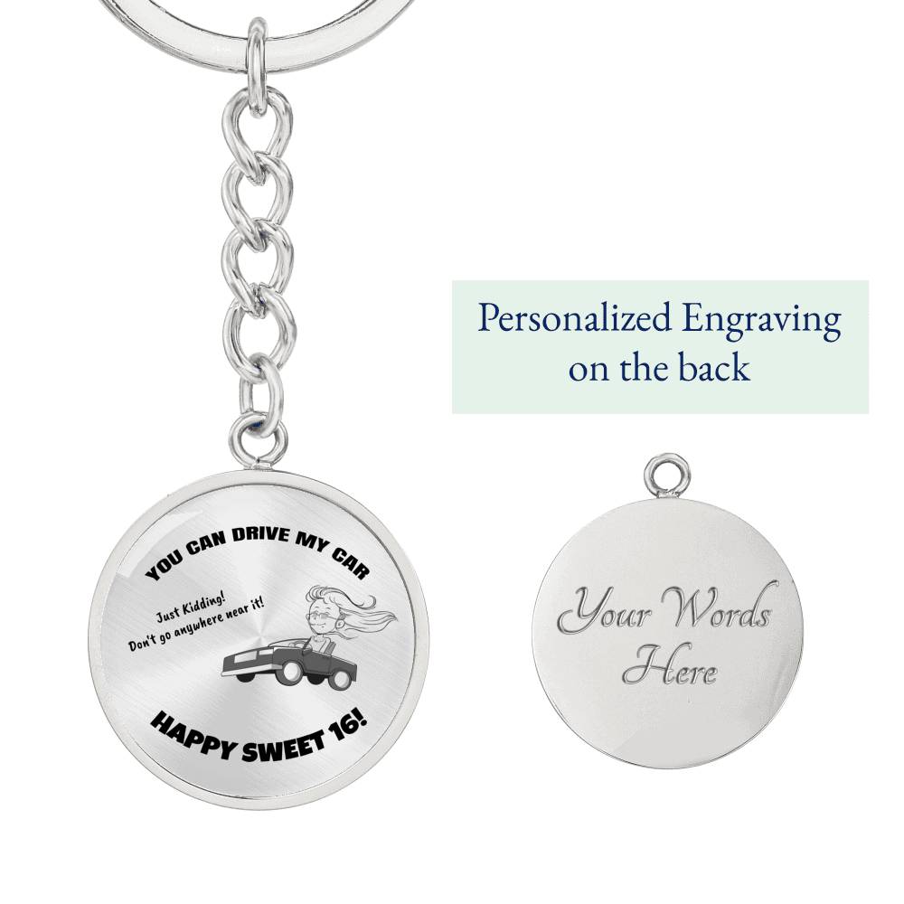 New Driver Keychain Pendant | Happy Sweet 16 gift for Daughter | 16th Birthday Gift for Daughter | Keychain Pendant for Daughter | Parent to Daughter