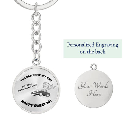 New Driver Keychain Pendant | Happy Sweet 16 gift for Daughter | 16th Birthday Gift for Daughter | Keychain Pendant for Daughter | Parent to Daughter