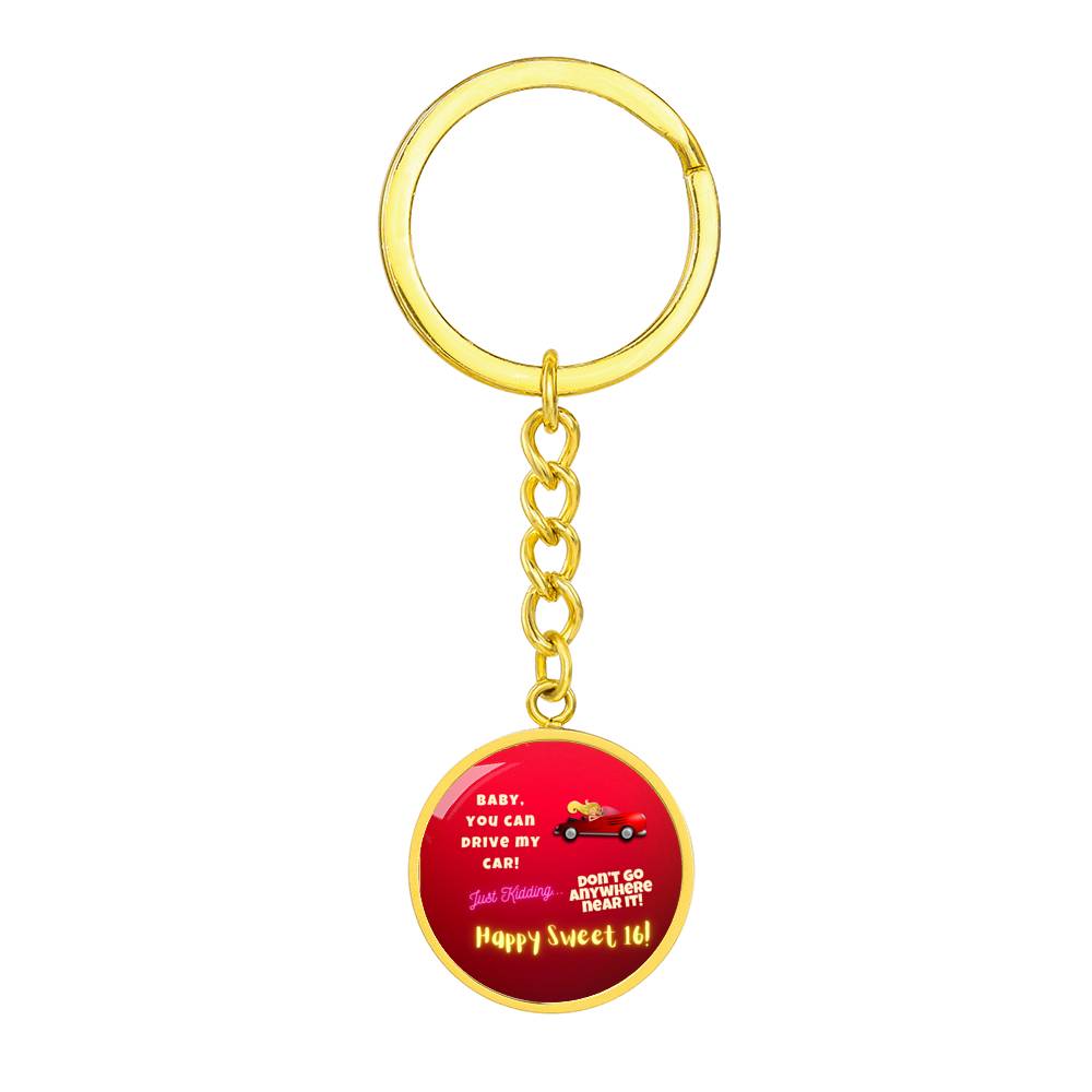 New Driver Keychain Pendant | Happy Sweet 16 gift for Daughter | 16th Birthday Gift for Daughter | Keychain Pendant for Daughter | Dad/Mom to Daughter
