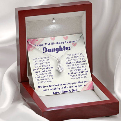To Our Sweetest Daughter - Happy 21st Birthday Gift - Necklace