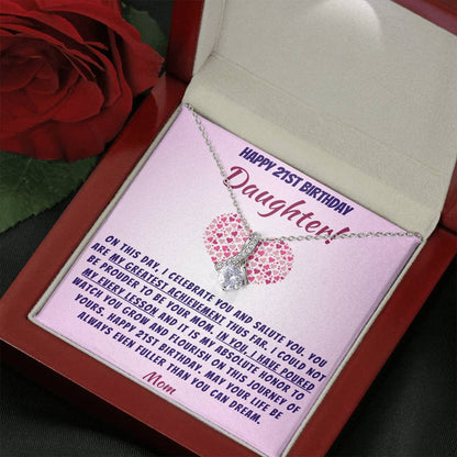 21st birthday gift for her | Happy 21st Birthday Gift | Daughter Necklace
