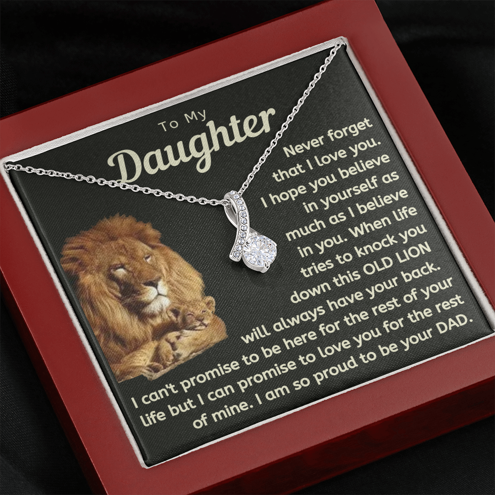 Daughter This Old Lion Will Always Have Your Back Necklace (d.lk.006)