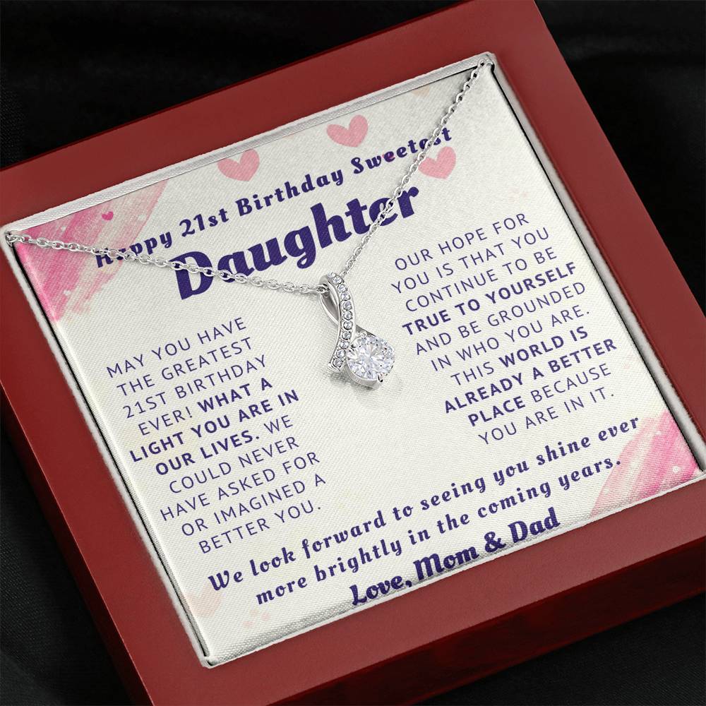 To Our Sweetest Daughter - Happy 21st Birthday Gift - Necklace