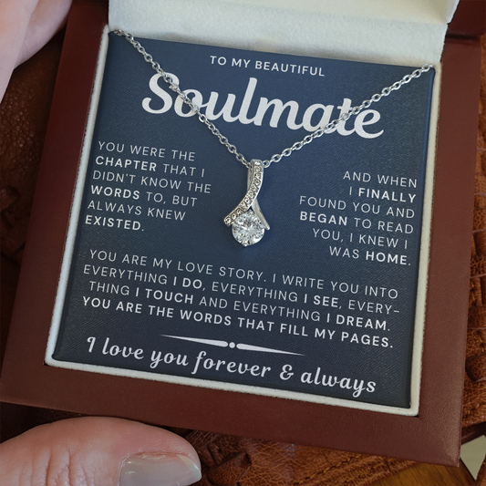 My Beautiful Soulmate Necklace - You Are The Words That Fill My Pages (sm.008.al)
