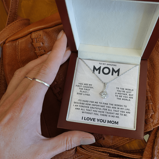 My Amazing Mom Necklace - You Are My World (m.008o.al)