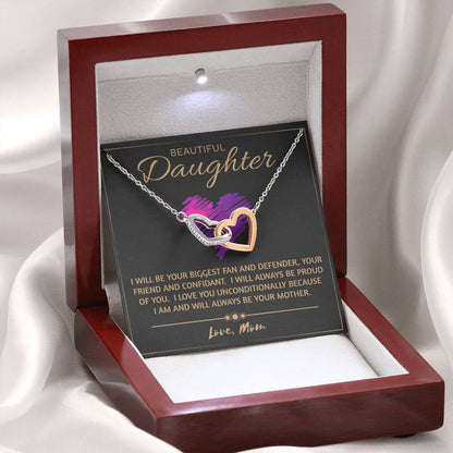 Beautiful Daughter Necklace- love you unconditionally | Birthday Gift for Daughter | Sweet 16 Gift for Daughter | Mom to Daughter