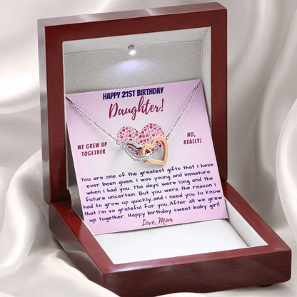 21st birthday gift for her | Happy 21st Birthday Daughter Necklace