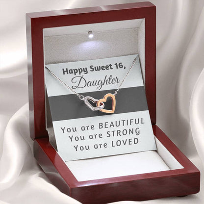 16th Birthday Gift for Daughter - Happy Sweet 16 gift | Necklace for Daughter | Necklace from Parent to Daughter | Daughter necklace