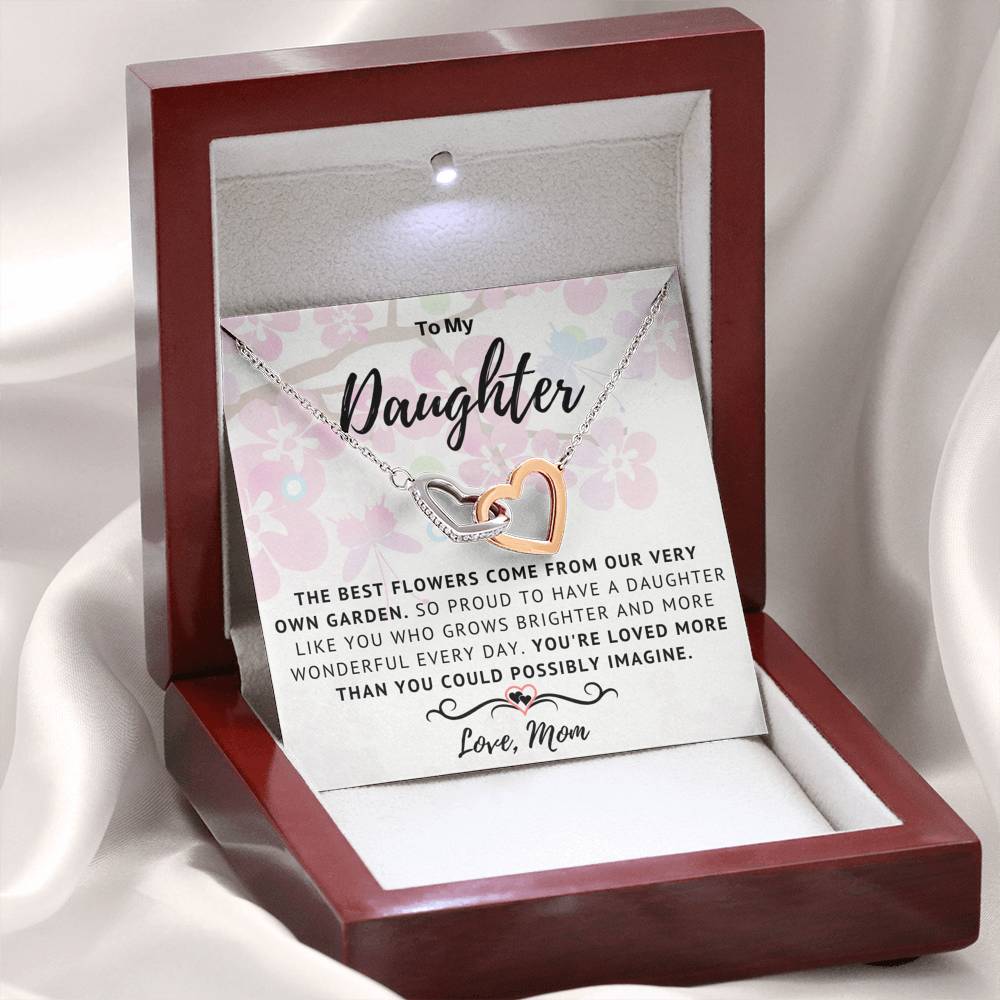 Daughter Best Flowers From Own Garden Necklace