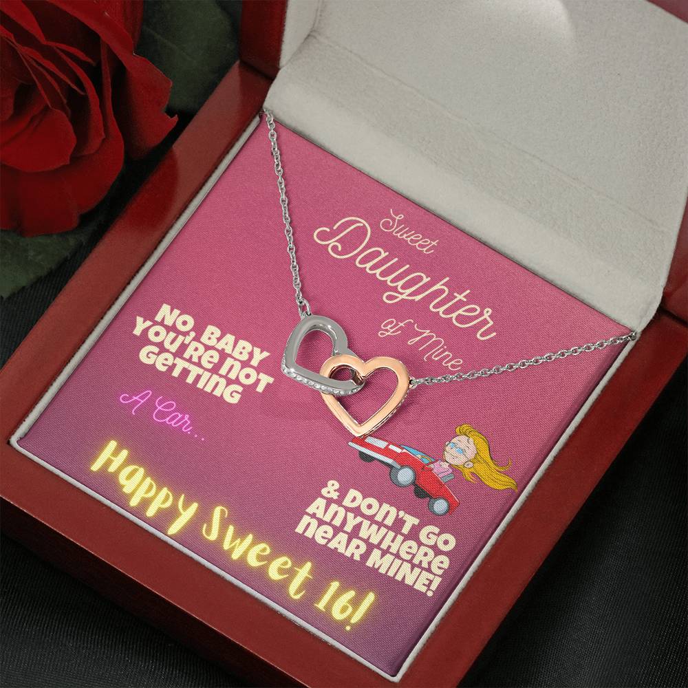 Happy Sweet 16 Daughter gift | Daughter 16th Birthday Gift | Happy 16th Birthday gift for Daughter | Sweet 16 Necklace for Daughter | New Driver Gift