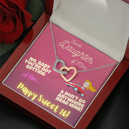 Happy Sweet 16 Daughter gift | Daughter 16th Birthday Gift | Happy 16th Birthday gift for Daughter | Sweet 16 Necklace for Daughter | New Driver Gift