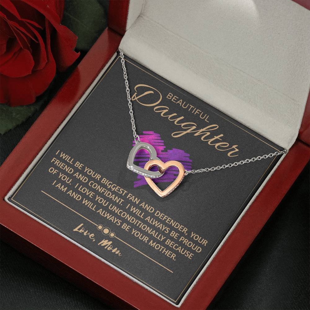 Beautiful Daughter Necklace- love you unconditionally | Birthday Gift for Daughter | Sweet 16 Gift for Daughter | Mom to Daughter