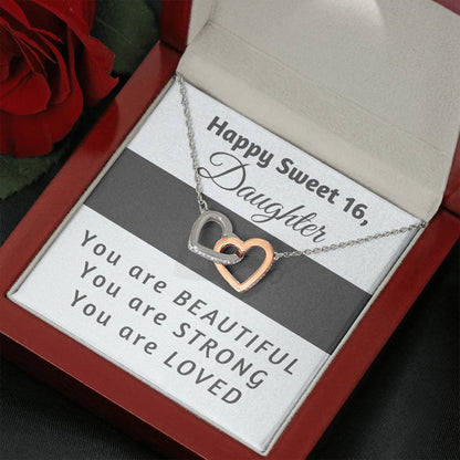 16th Birthday Gift for Daughter - Happy Sweet 16 gift | Necklace for Daughter | Necklace from Parent to Daughter | Daughter necklace