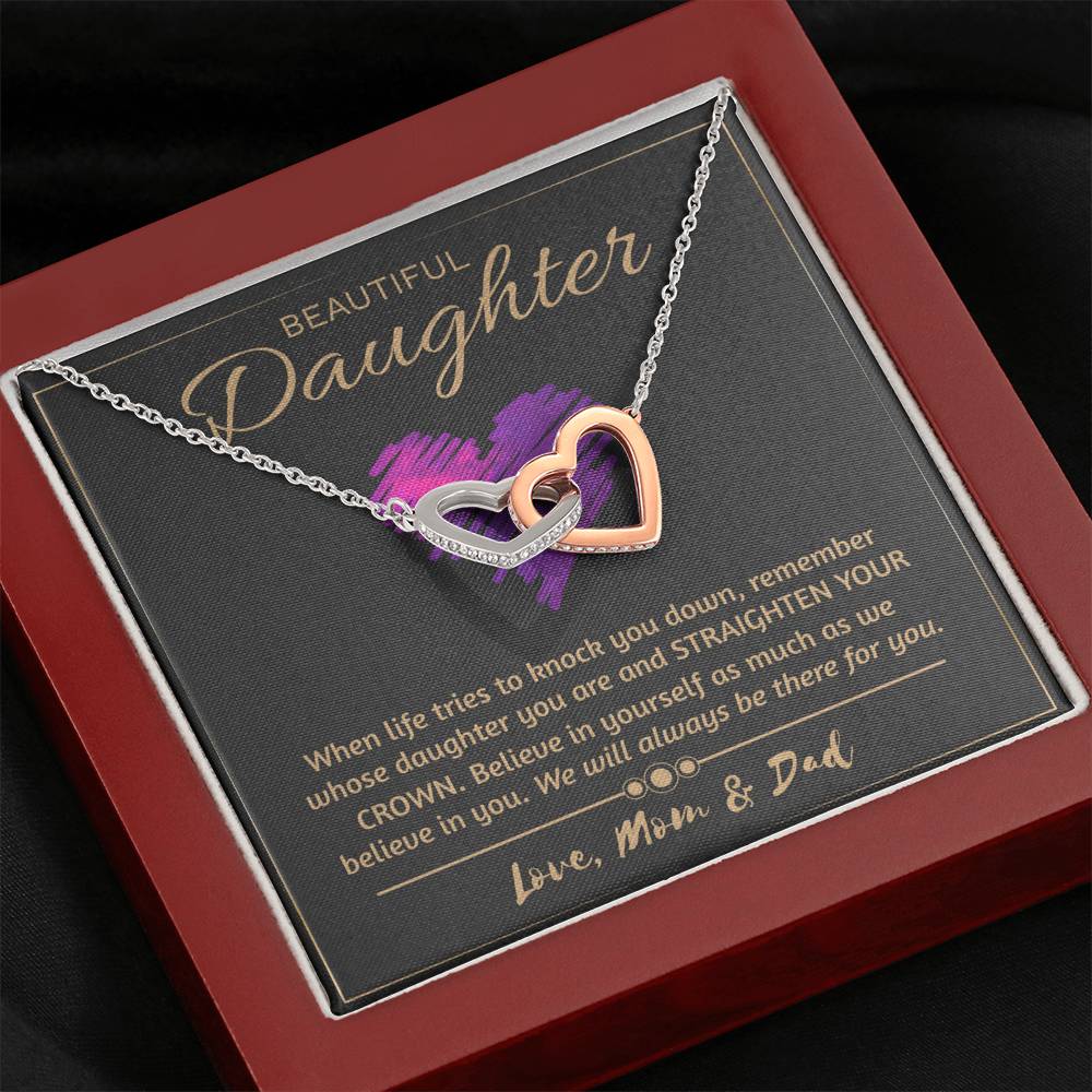 To Our Daughter - Believe in yourself - necklace | Necklace for Daughter | Necklace from Parent to Daughter | Daughter necklace