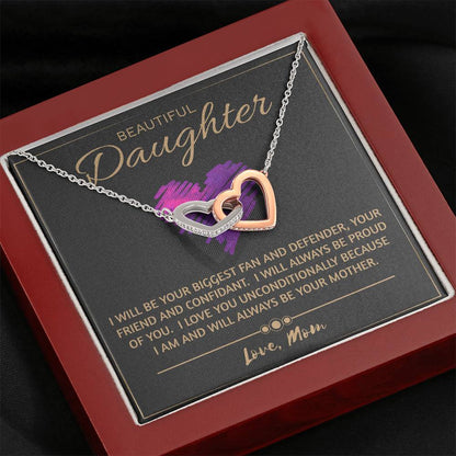 Beautiful Daughter Necklace- love you unconditionally | Birthday Gift for Daughter | Sweet 16 Gift for Daughter | Mom to Daughter
