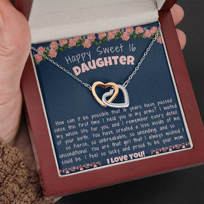 Happy Sweet 16 Daughter - So Proud To Be Your Mom -  Necklace | 16th Birthday Gift for Daughter