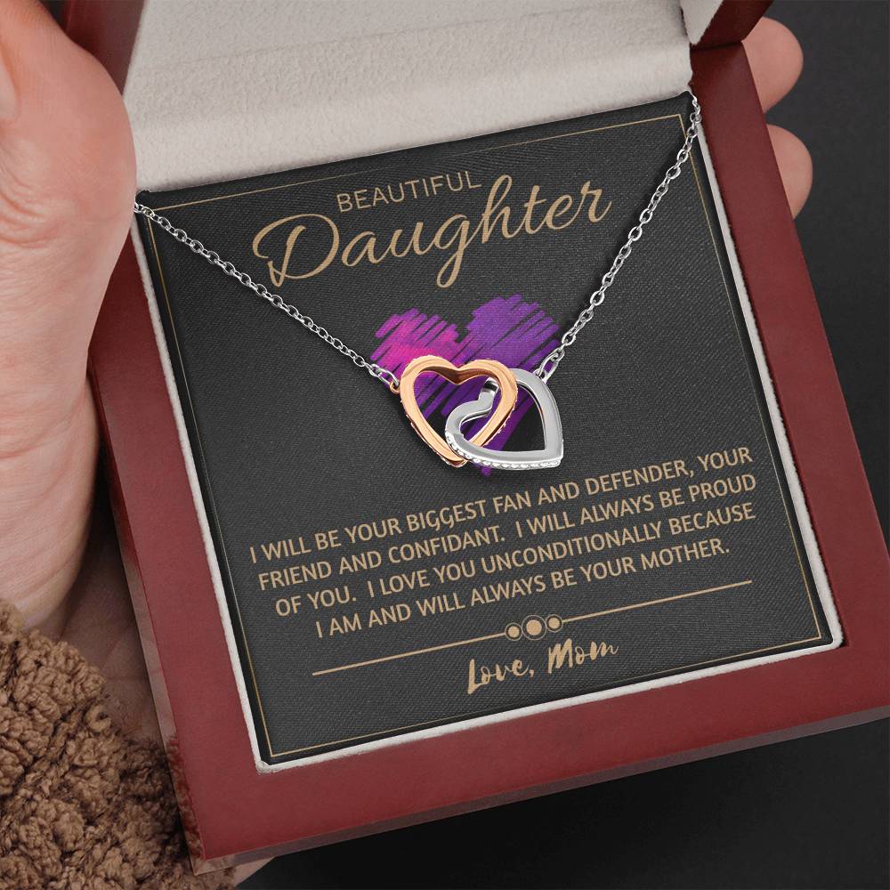 Beautiful Daughter Necklace- love you unconditionally | Birthday Gift for Daughter | Sweet 16 Gift for Daughter | Mom to Daughter