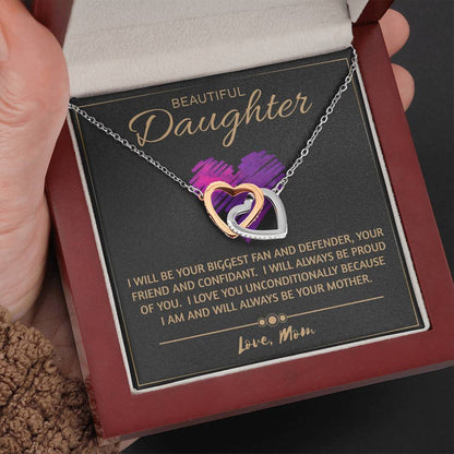 Beautiful Daughter Necklace- love you unconditionally | Birthday Gift for Daughter | Sweet 16 Gift for Daughter | Mom to Daughter