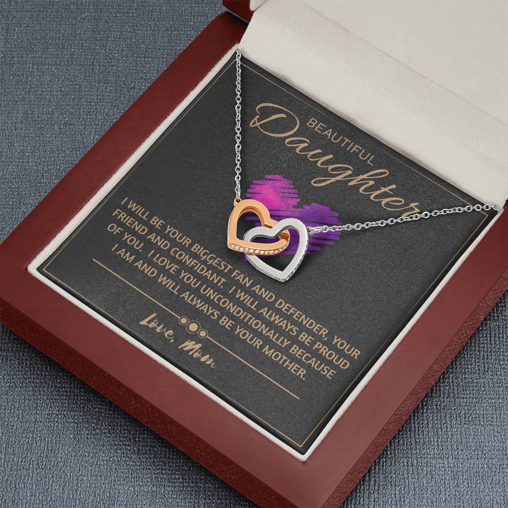 Beautiful Daughter Necklace- love you unconditionally | Birthday Gift for Daughter | Sweet 16 Gift for Daughter | Mom to Daughter