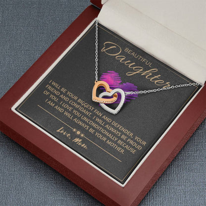 Beautiful Daughter Necklace- love you unconditionally | Birthday Gift for Daughter | Sweet 16 Gift for Daughter | Mom to Daughter