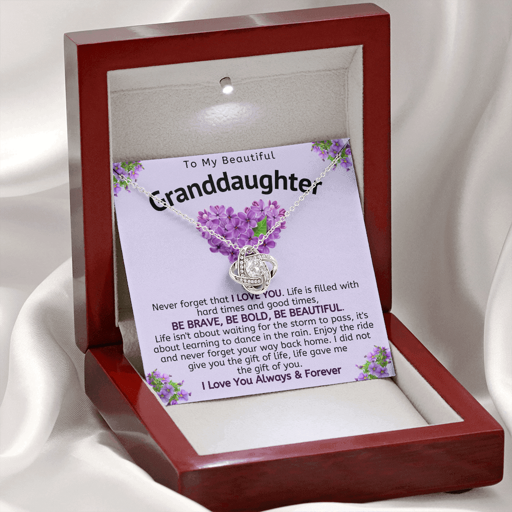 My Beautiful Granddaughter Necklace - Be Brave, Be Bold, Be Beautiful (162.lk.312-2)