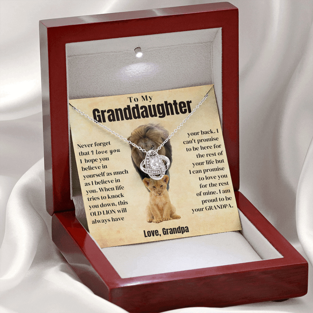 My Granddaughter Necklace - This Old Lion Will Always Have Your Back (162.lk.314)