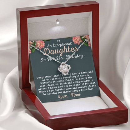 To An Exceptional Daughter 21st Birthday Necklace