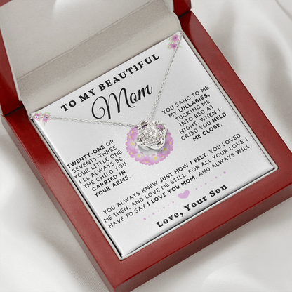 My Beautiful Mom Necklace - Always Your Little One, Love Son (m.014os.lk)