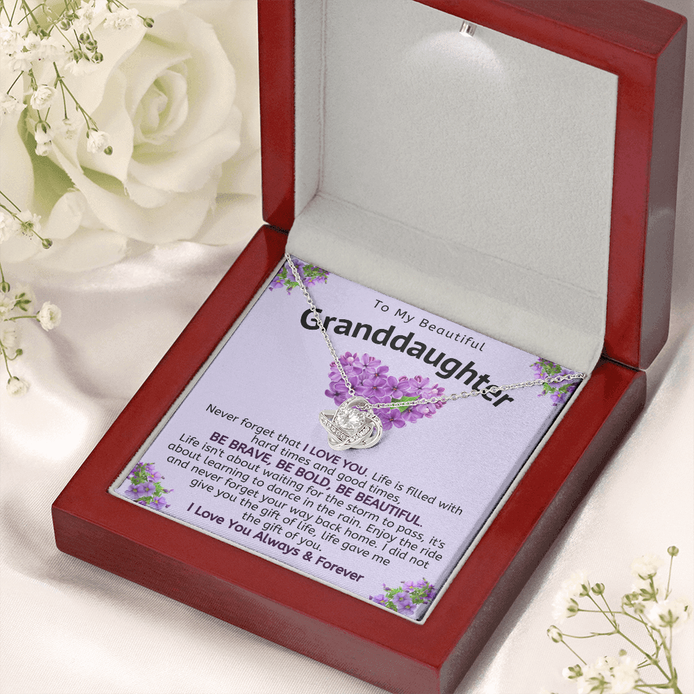 My Beautiful Granddaughter Necklace - Be Brave, Be Bold, Be Beautiful (162.lk.312-2)