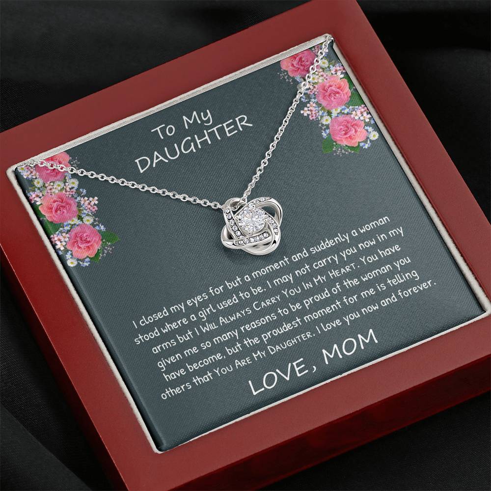 To My Daughter - I closed my eyes - Necklace