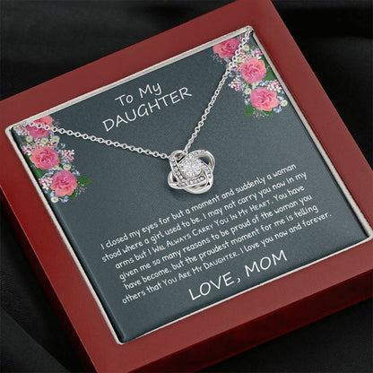 To My Daughter - I closed my eyes - Necklace