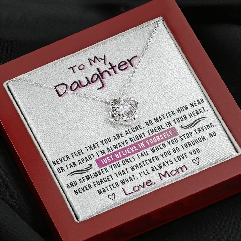 To My Daughter - always love you | Mom's Gift for Daughter | Daughter Necklace | Birthday gift for Daughter | Daughter Graduation gift