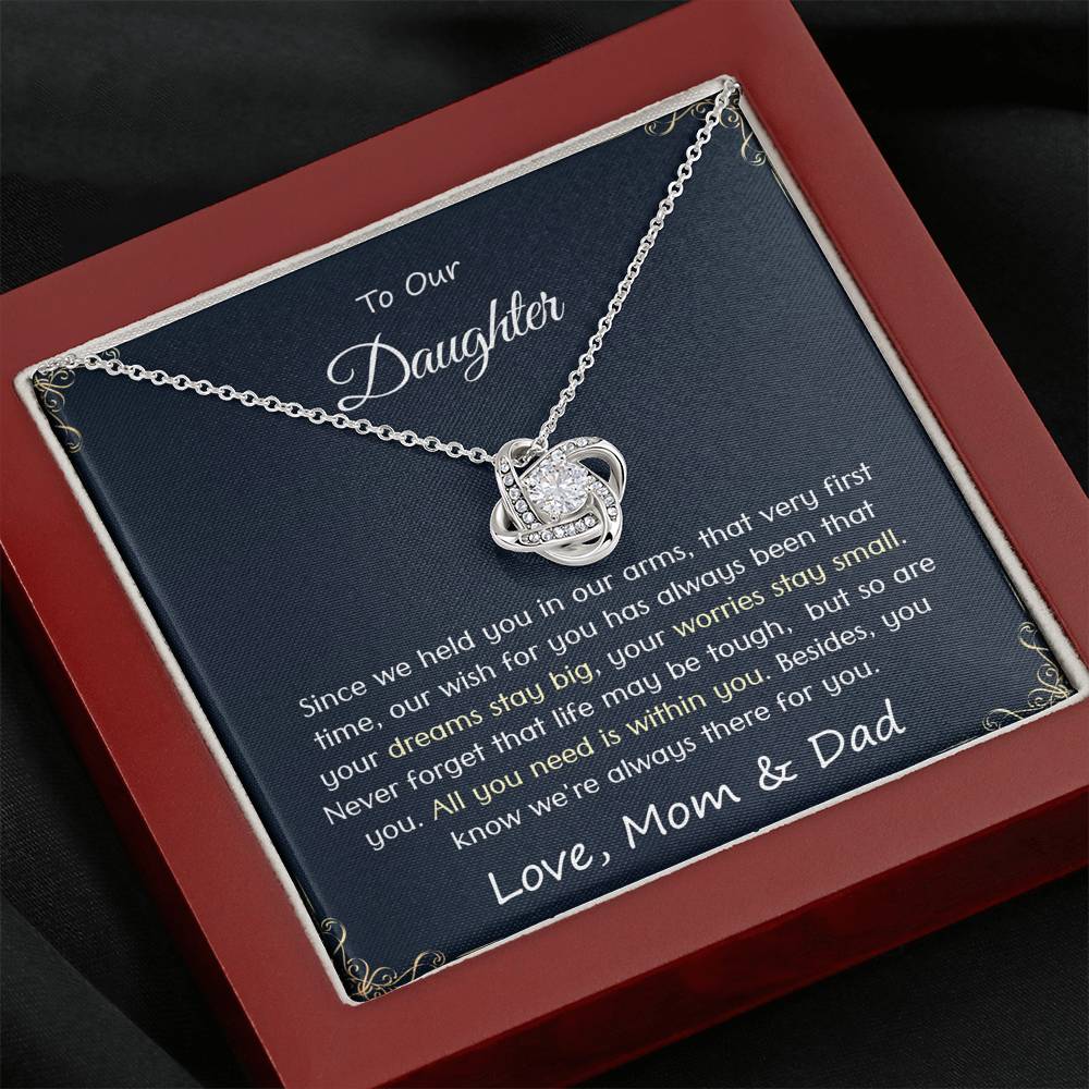 To Our Daughter Necklace | Life is tough, so are you | Necklace for Daughter | Necklace from Parents to Daughter | Daughter necklace