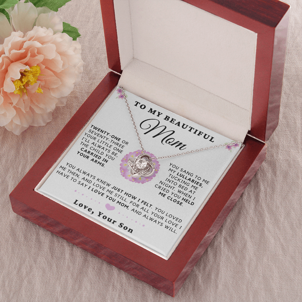 My Beautiful Mom Necklace - Always Your Little One, Love Son (m.014os.lk)