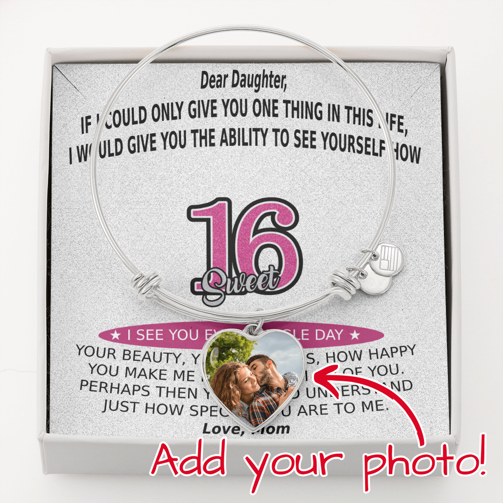 Happy Sweet 16 Bangle | Mom to Daughter | 16th birthday gift