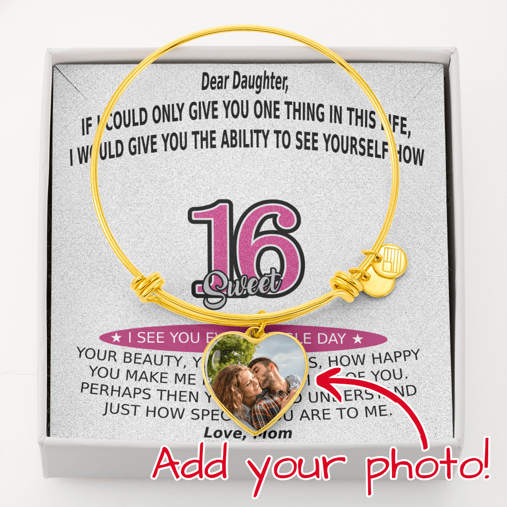 Happy Sweet 16 Bangle | Mom to Daughter | 16th birthday gift