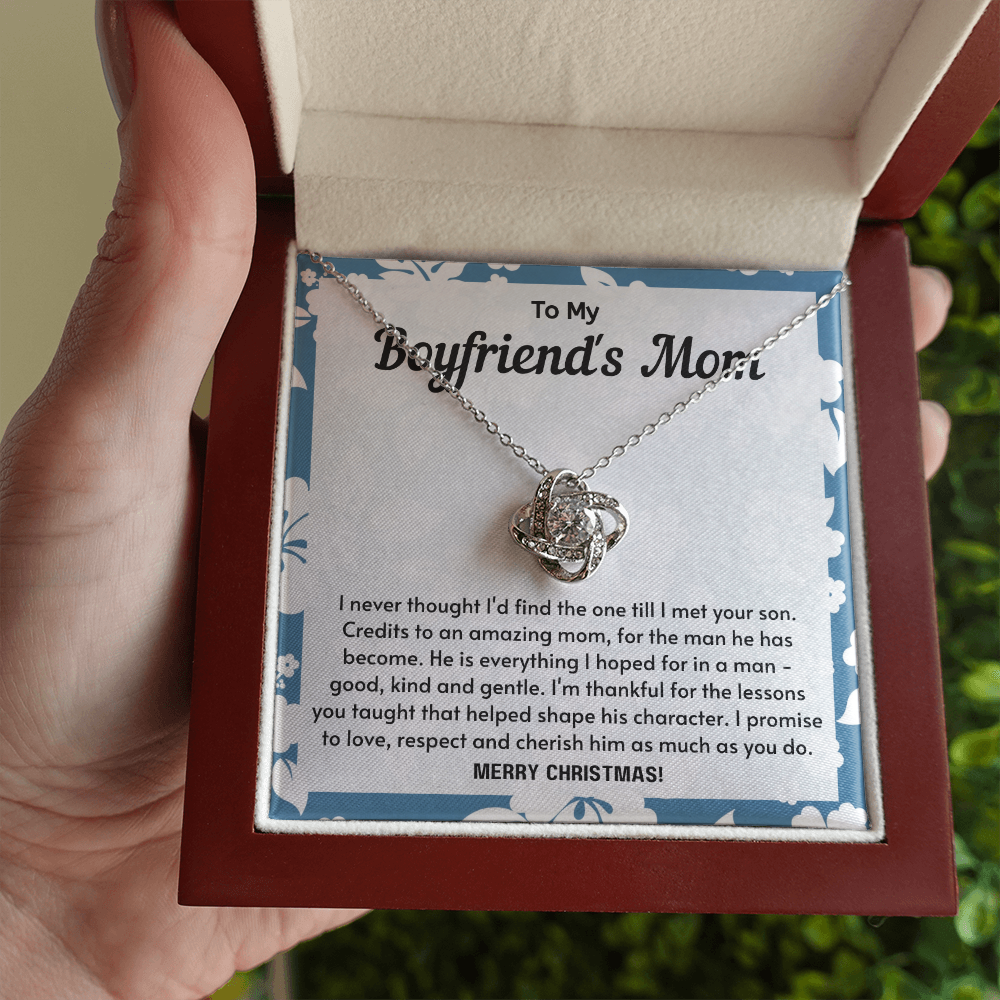 To My Boyfriend's Mom Necklace - He is everything I hoped for thanks to you