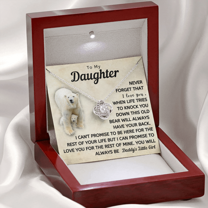 Daughter This Old Bear Will Always Have Your Back Necklace (d.lk.008)