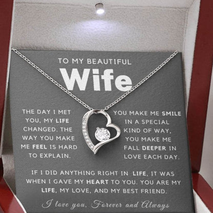 Beautiful Wife Necklace - my life, love, best friend