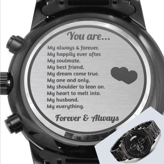 Thank you boyfriend - Thank you husband - Thank you my love - Engraved Watch